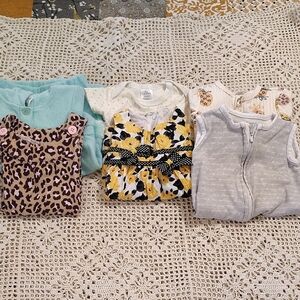 Bundle Lot Of 7 Girls Clothes Size 6-9 Months